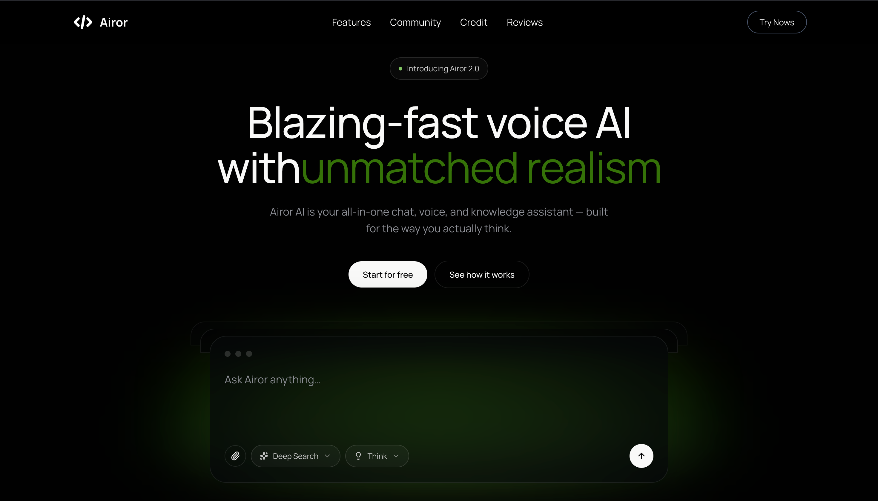 AI content platform interface